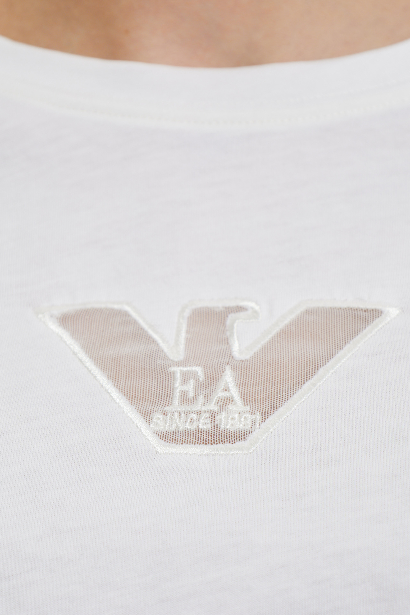 Emporio Armani T-shirt with transparent inserts | Women's | Vitkac